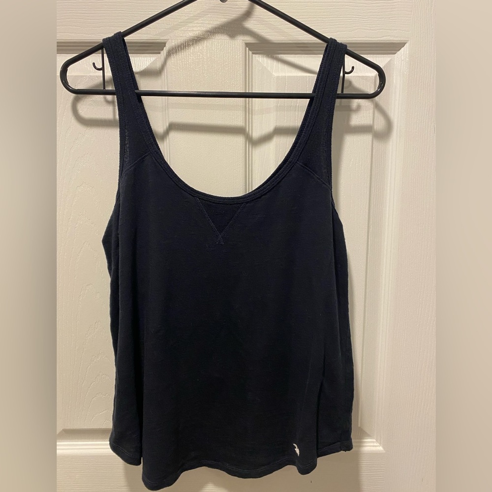 Flowy navy tank top